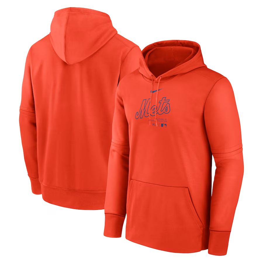 Men 2025 MLB New York Mets Orange Nike hoodie style 1->new york mets->MLB Jersey